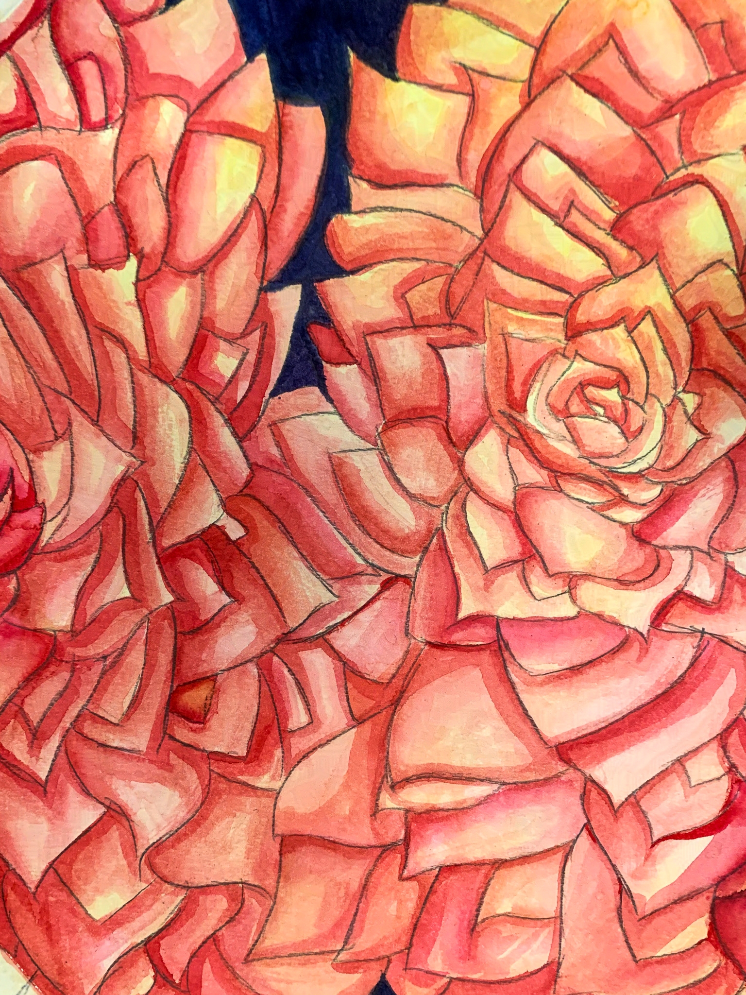 Succulent, from 2020. Watercolor painting.