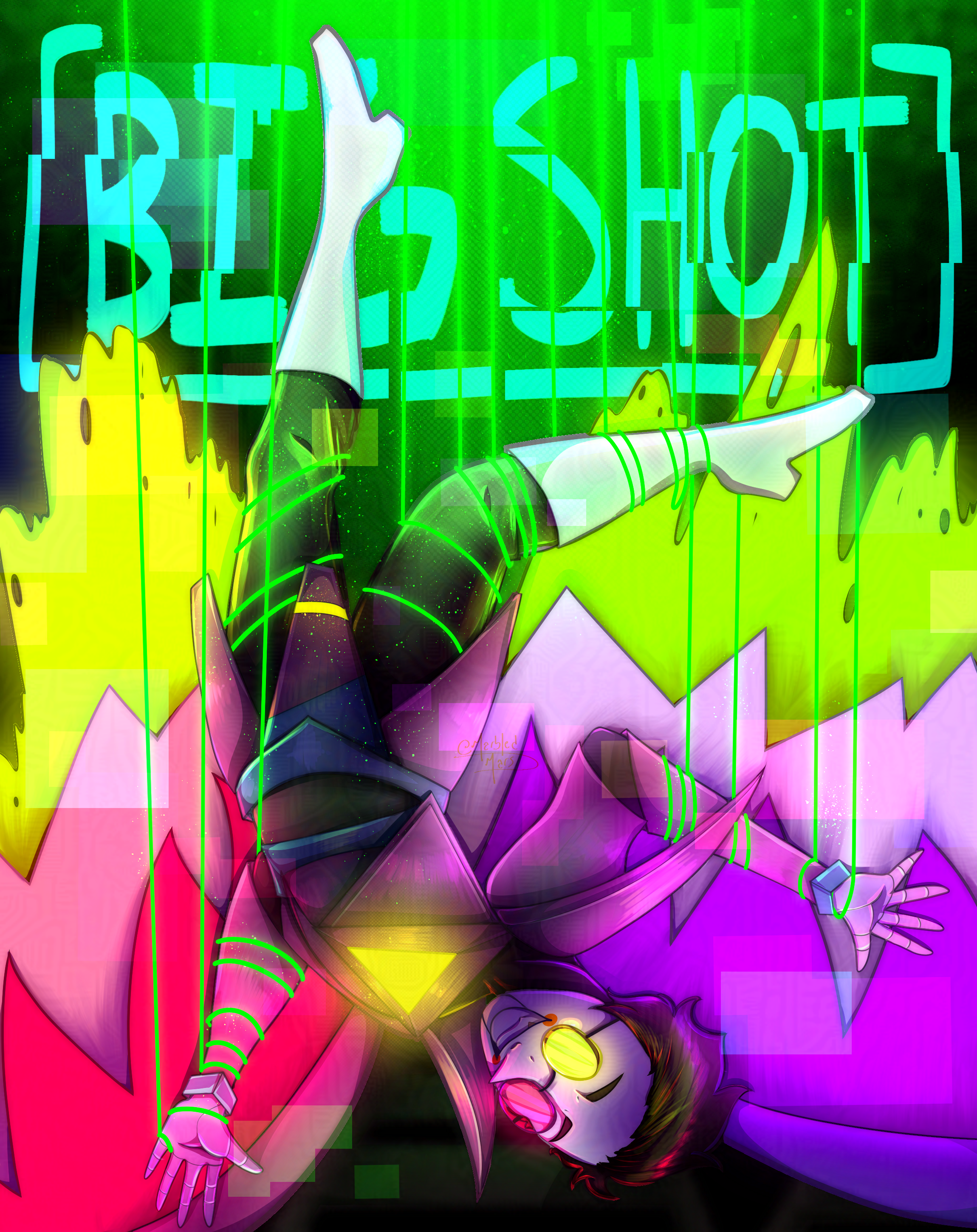 Spamton NEO, from 2021. Digital illustration.