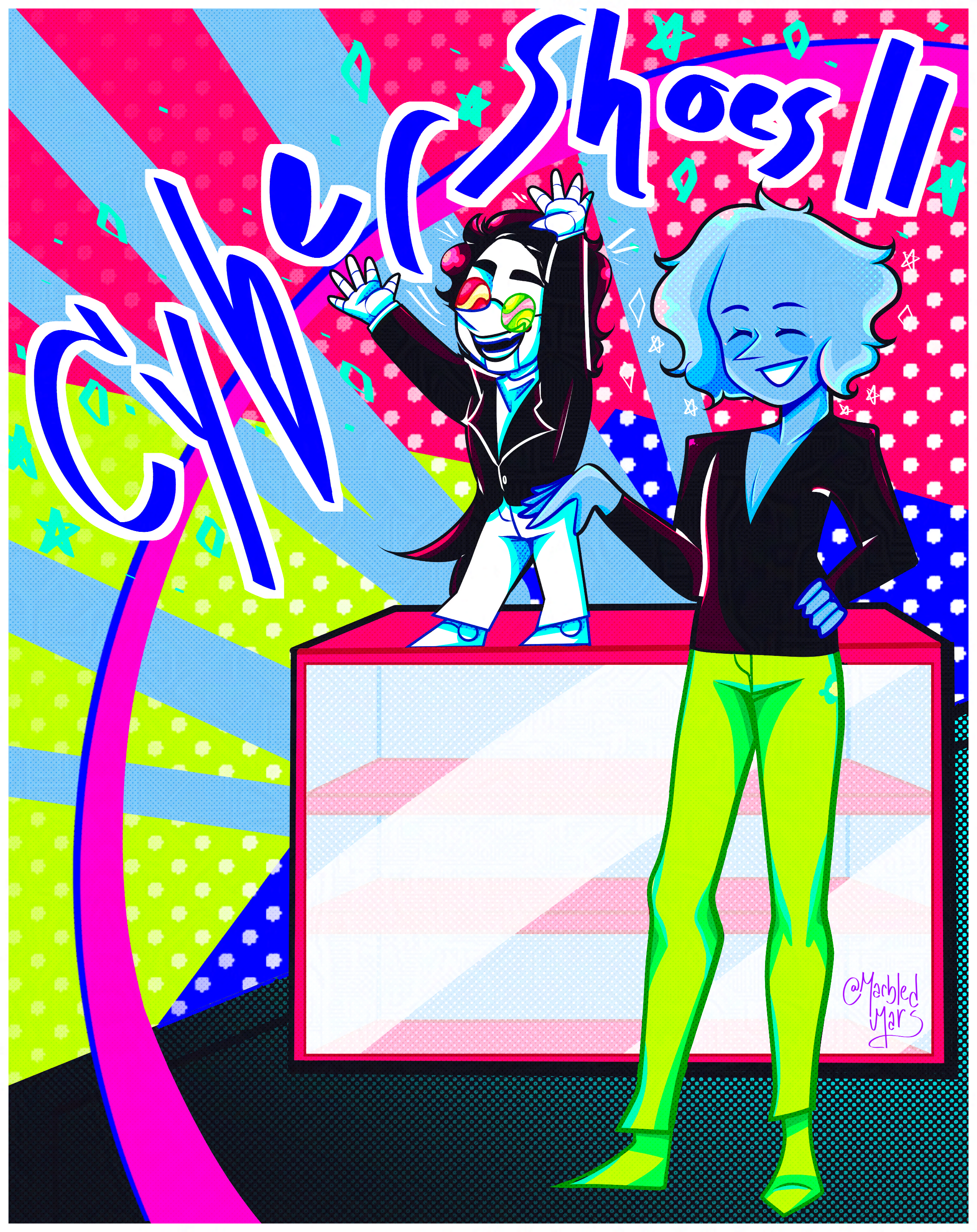 Cyber Shoes, from 2021. Digital illustration.