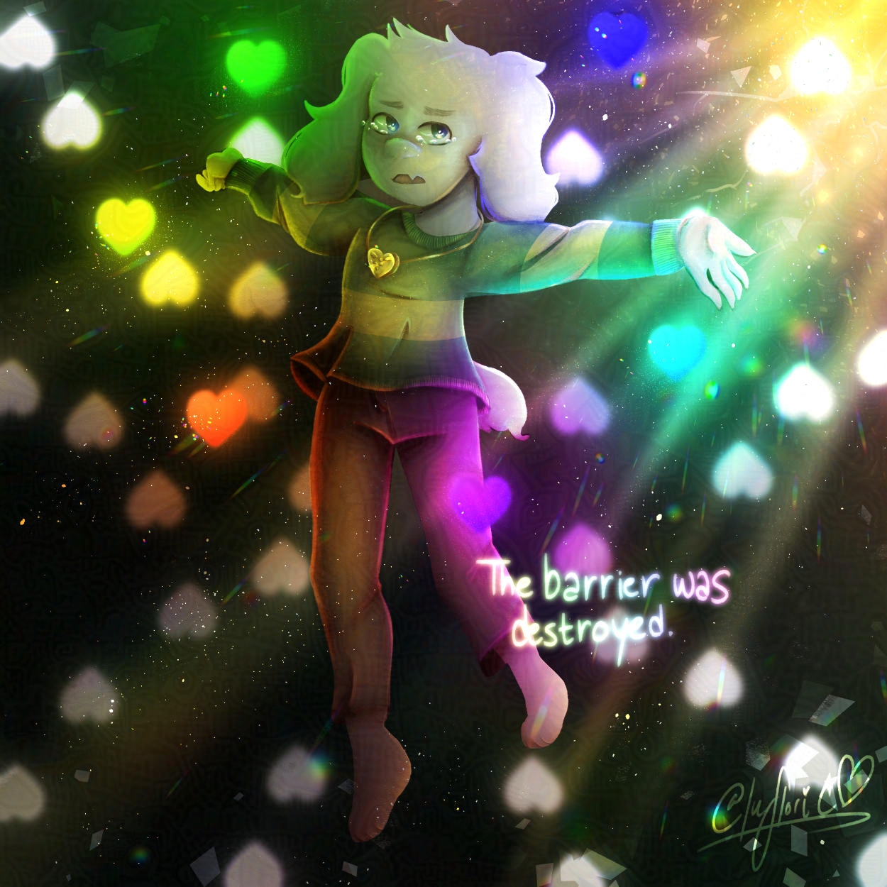 Asriel Dreemurr, from 2022. Digital illustration.