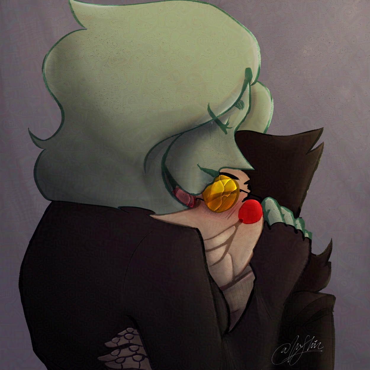 Hug, from 2022. Digital illustration.