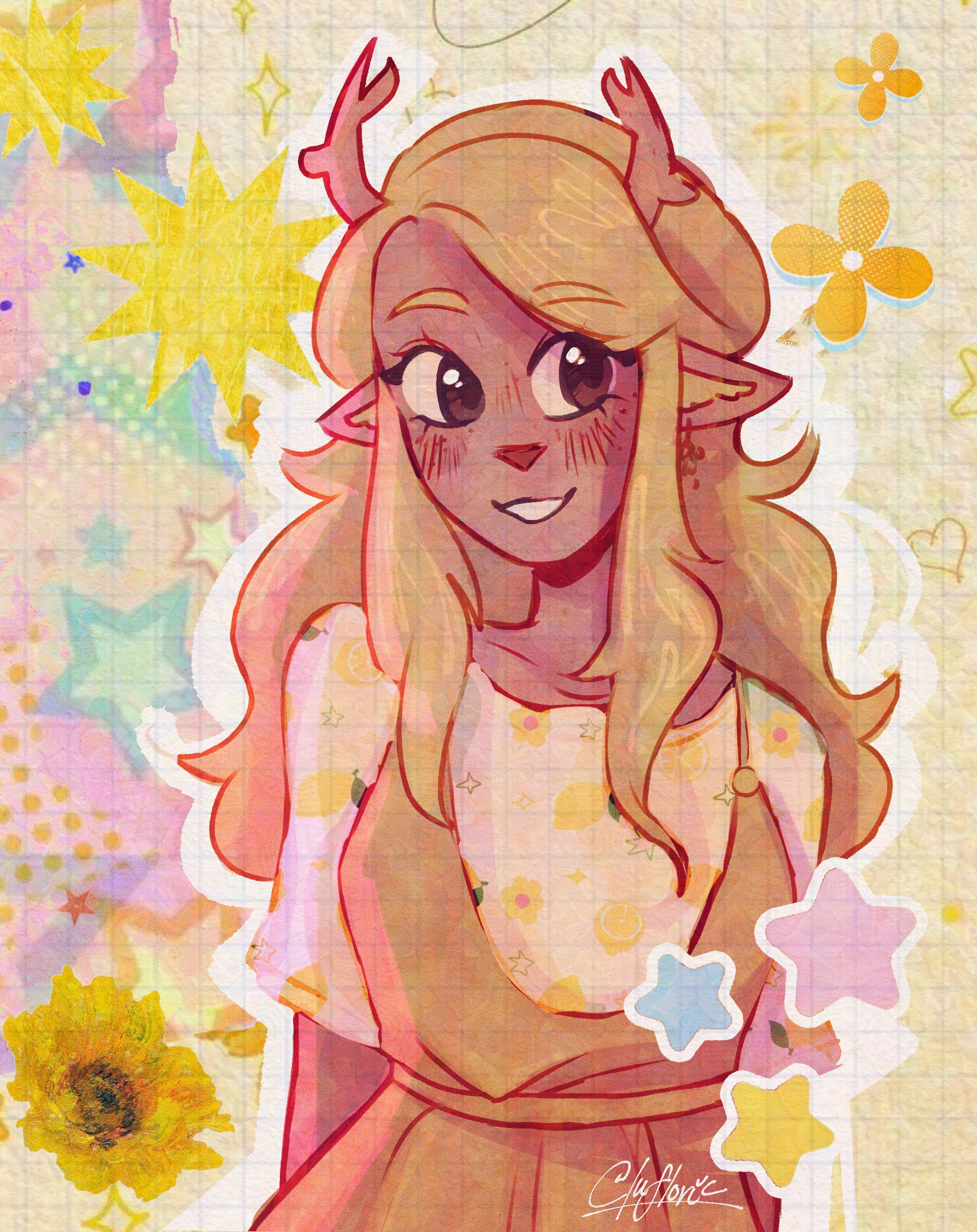 Noelle sketch, from 2025. Digital illustration.