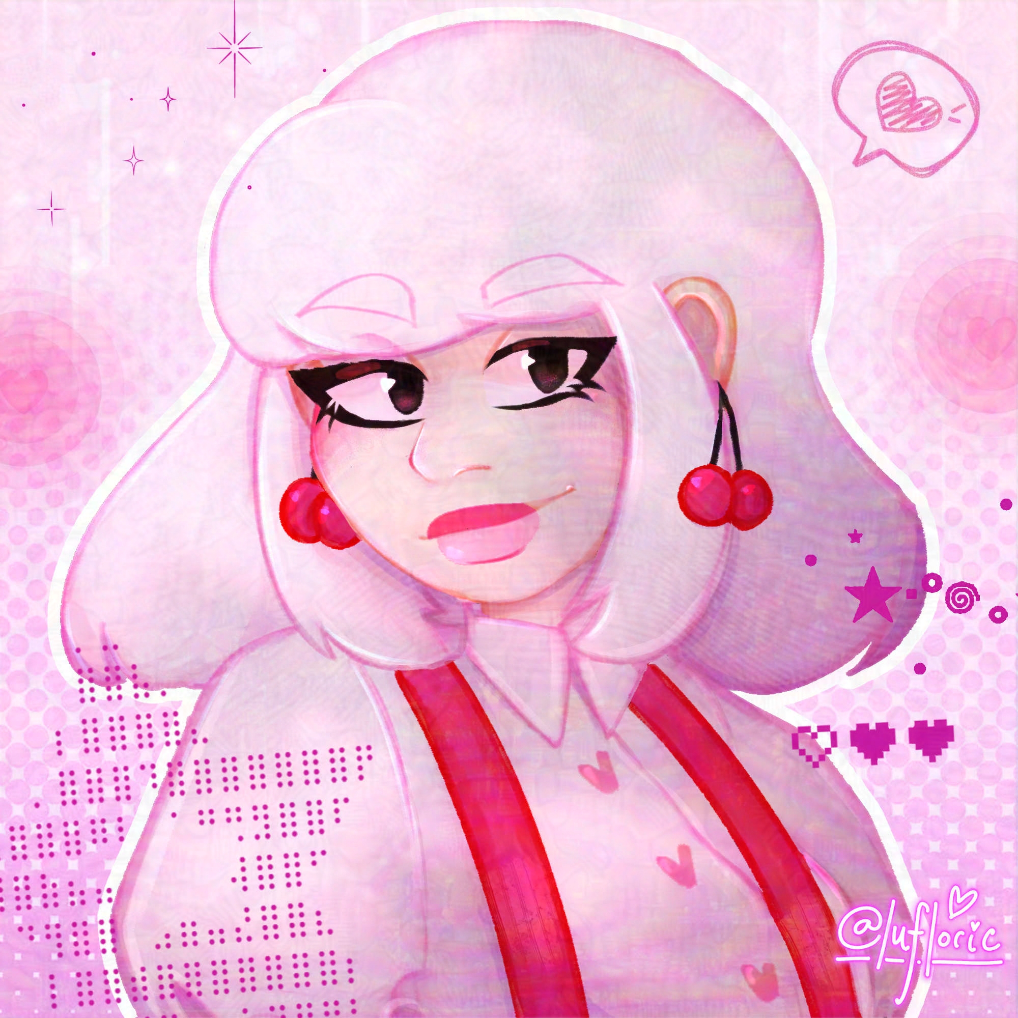 OC Icon for Toyhouse. Illustration from 2022, icon graphics from 2025.